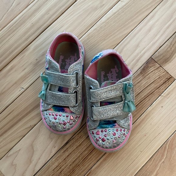 Skechers Twinkle Toes Light Up Sneakers Velcro - Picture 2 of 4